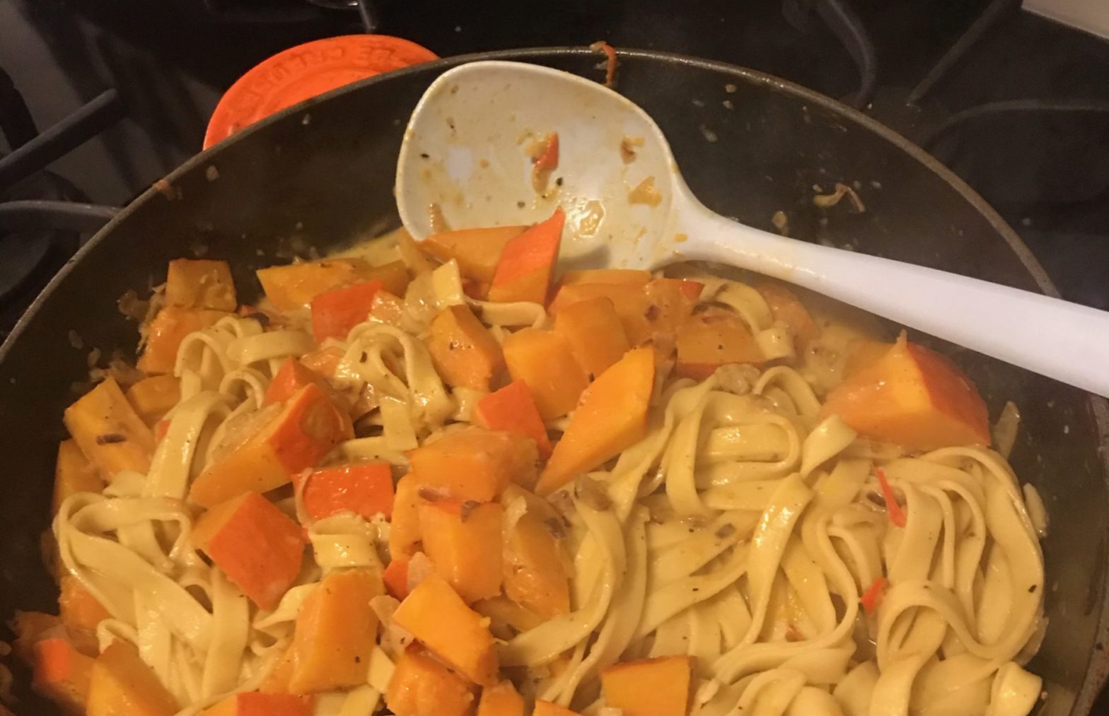 Fettuccine mit Kürbis